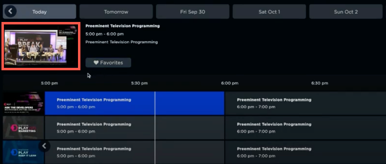epg preview